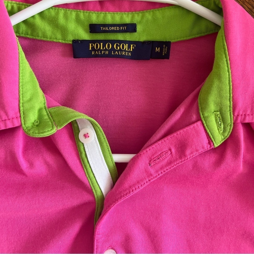 Polo Golf pink and green shirt
